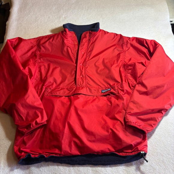 Patagonia Other - Vintage Patagonia‎ Synchilla Fleece Glissade Reversible Jacket Red Navy Men's M